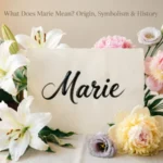 what does marie mean